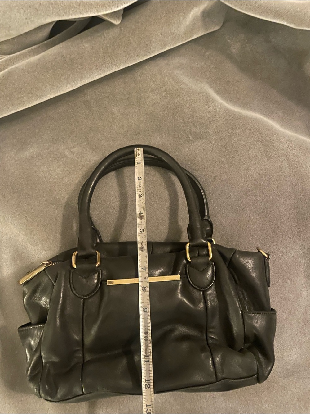 The SAK fifth avenue Black label Classic Black Leather Handbag